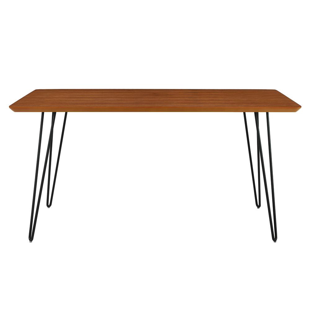 60" Hairpin Wood Dining Table - Walnut. Picture 1