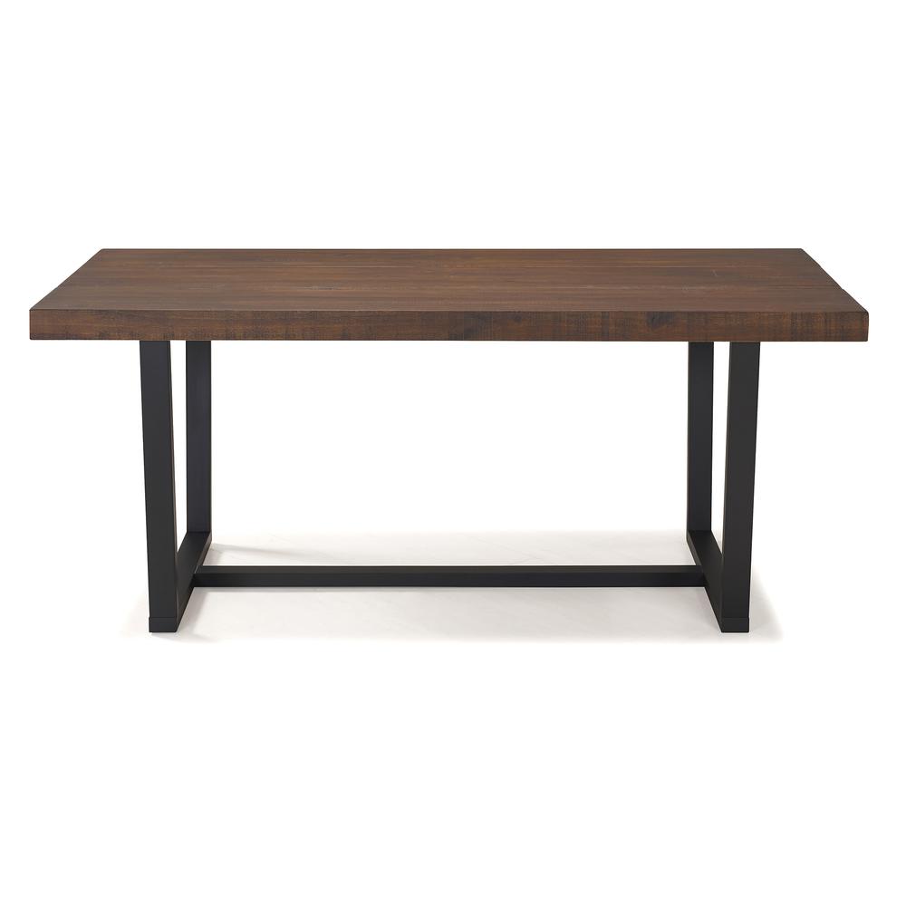 72" Distressed Solid Wood Dining Table - Mahogany. Picture 2
