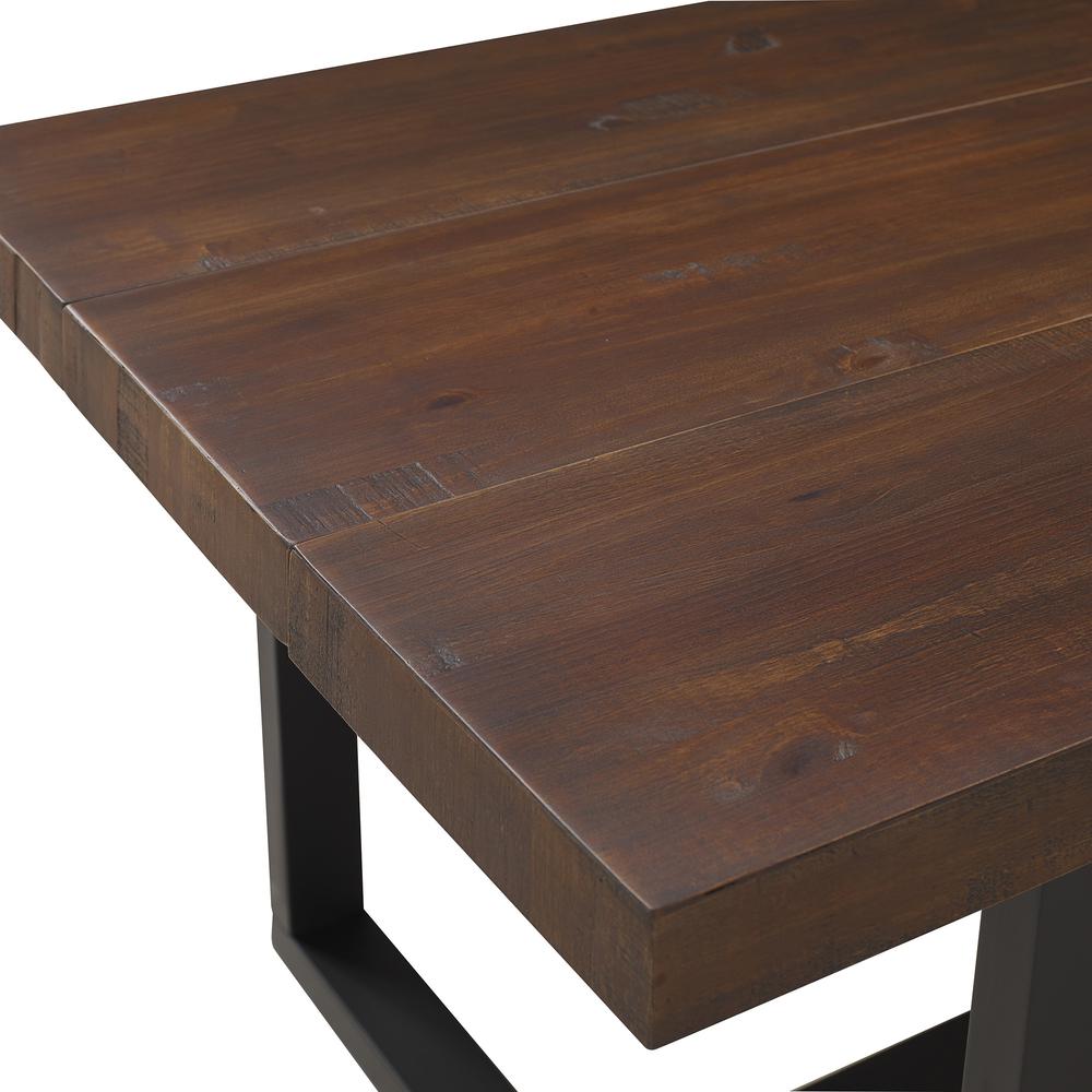 72" Distressed Solid Wood Dining Table - Mahogany. Picture 3