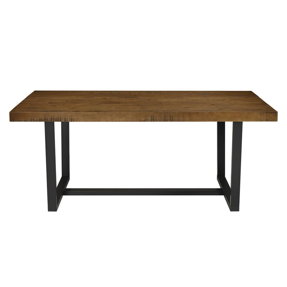 Modern Farmhouse Solid Plank Top Dining Table – Reclaimed Barnwood. Picture 4