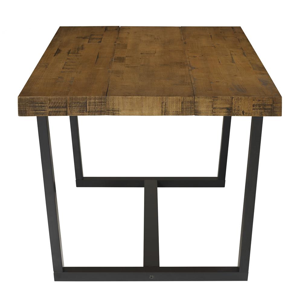 Modern Farmhouse Solid Plank Top Dining Table – Reclaimed Barnwood. Picture 5