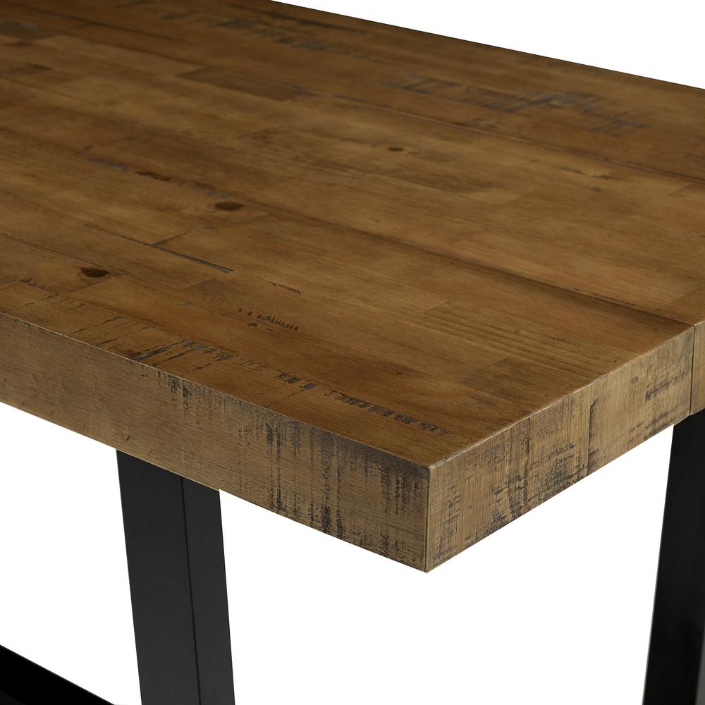Modern Farmhouse Solid Plank Top Dining Table – Reclaimed Barnwood. Picture 6