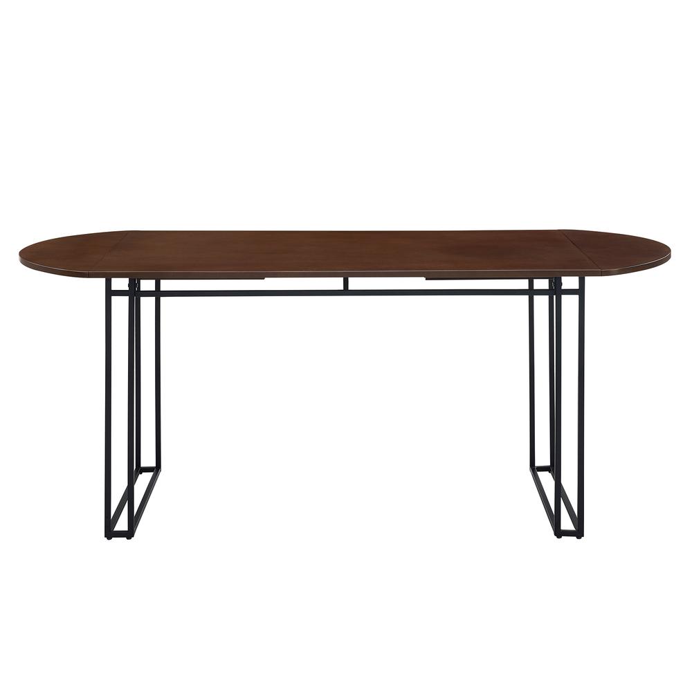 Weber 72" Oval Drop Leaf Dining Table - Walnut. Picture 2