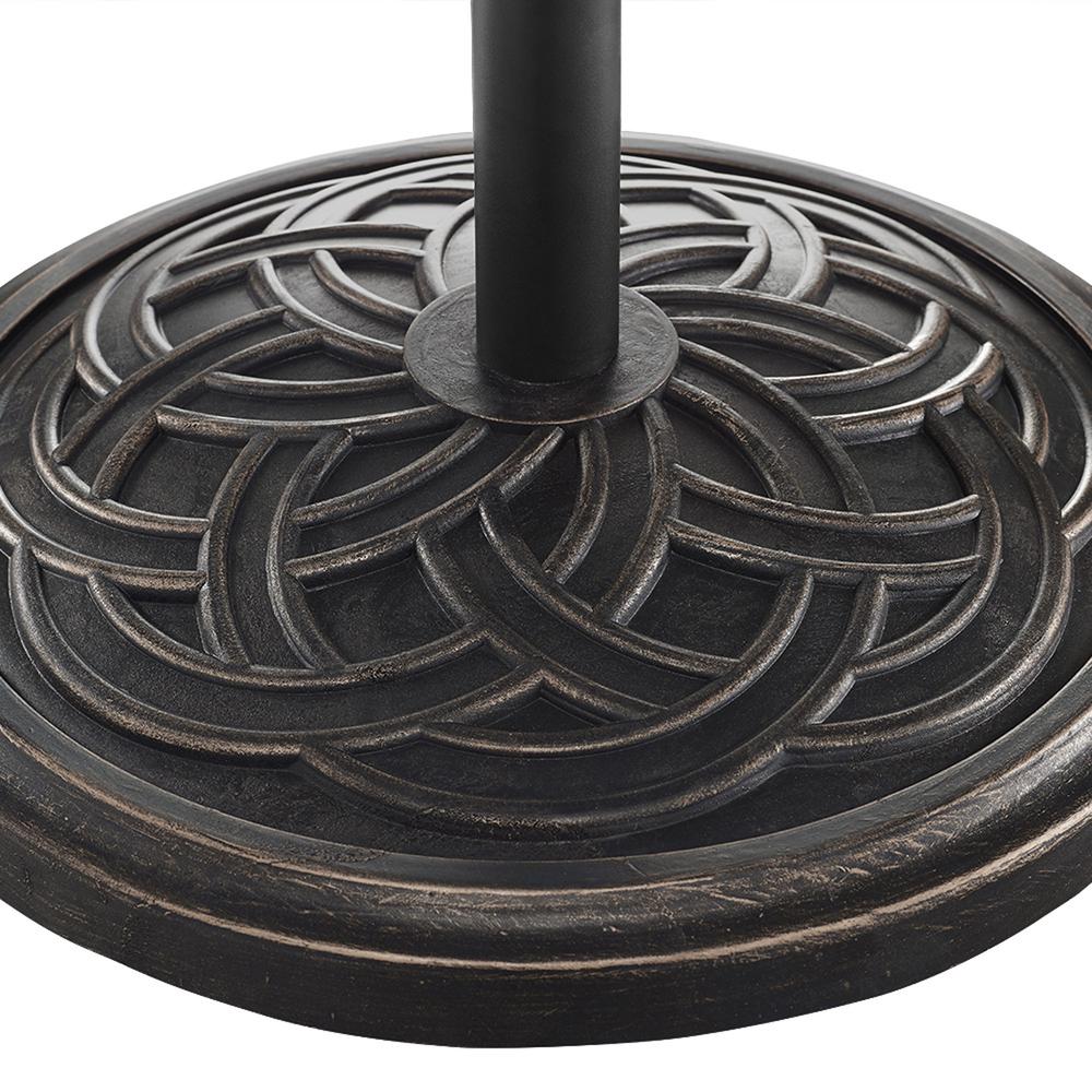 Circle Weave Round Umbrella Base - Antique Bronze. Picture 3