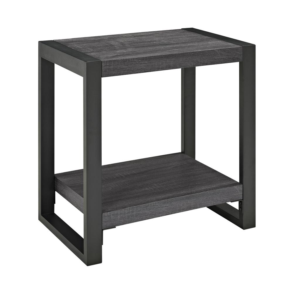 24" Side Table - Charcoal. Picture 1