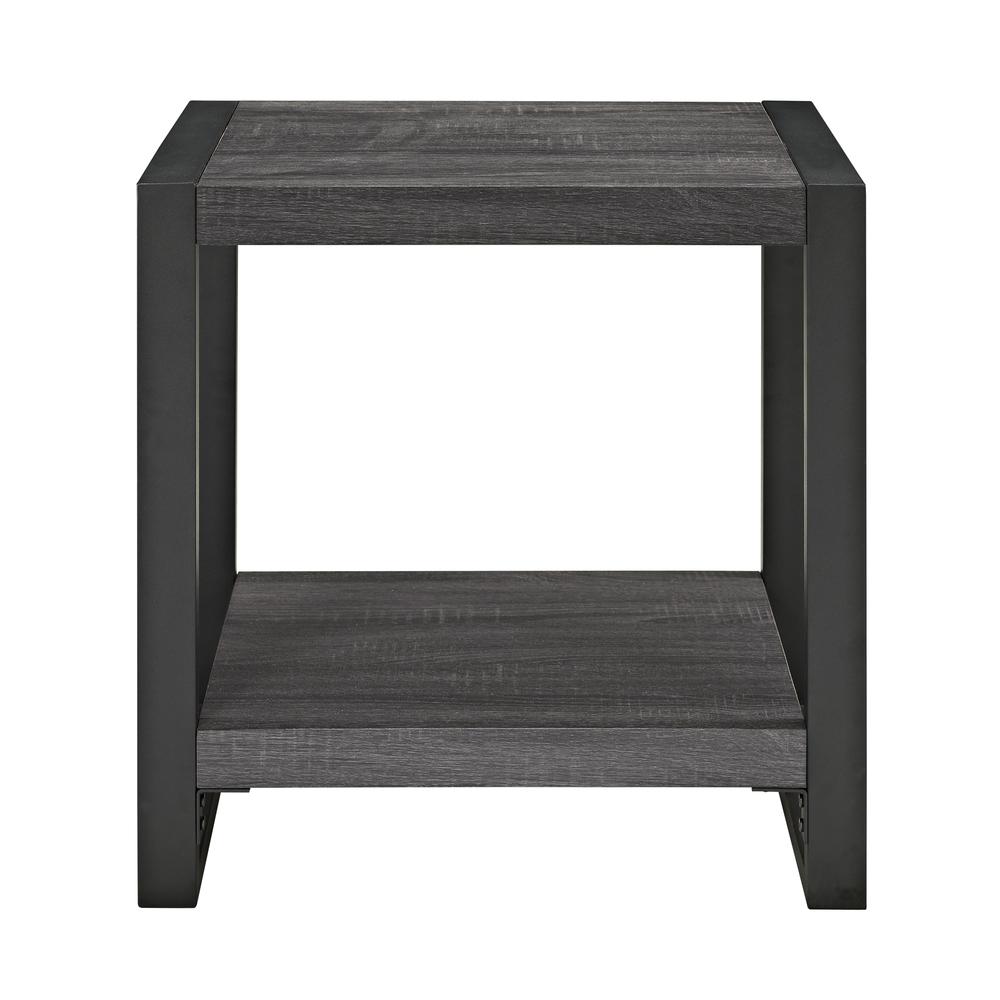 angelo:HOME 24" Side Table - Charcoal. Picture 2