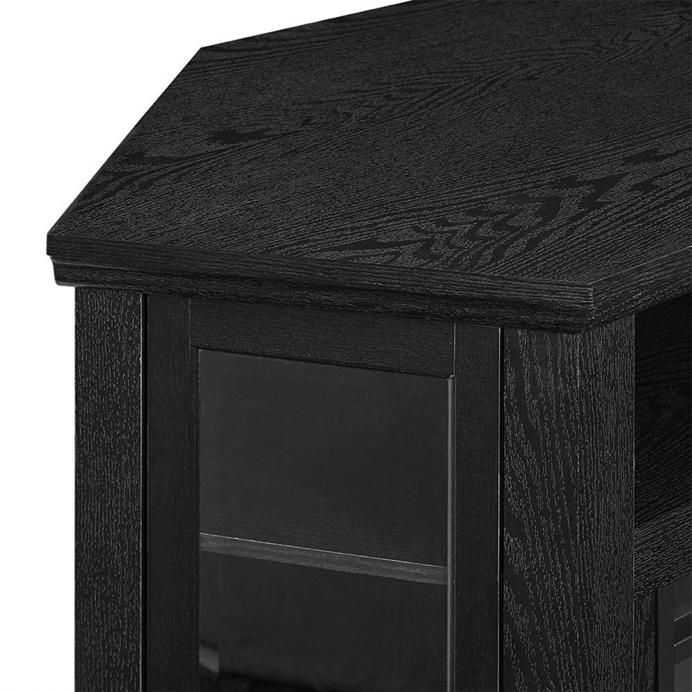48" Corner Fireplace TV Stand - Black. Picture 4
