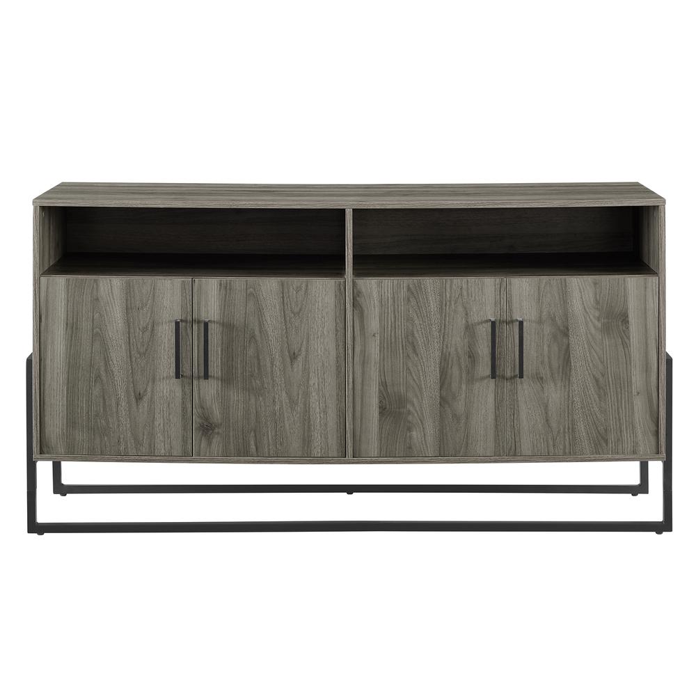 58" 4-Door Highboy Console - Slate Grey. Picture 5