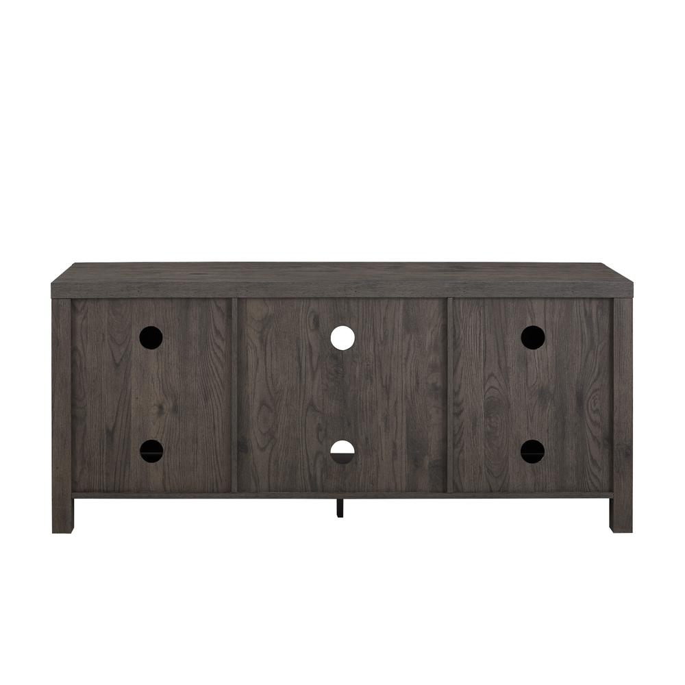 Modern Farmhouse Double Barn Door TV Stand for TVs up to 65” – Sable. Picture 4