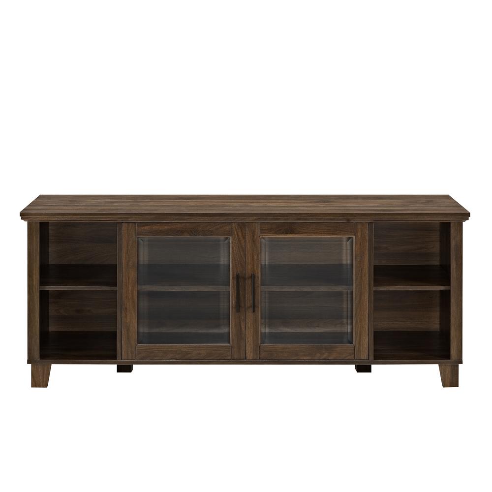 58" Columbus TV Stand with Middle Doors - Dark Walnut. Picture 1