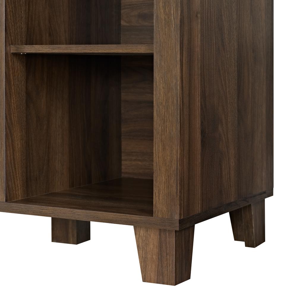 58" Columbus TV Stand with Middle Doors - Dark Walnut. Picture 3