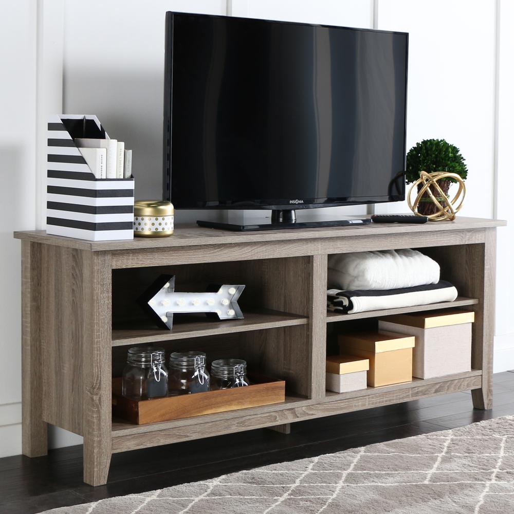 58" Driftwood TV Stand Console. Picture 4