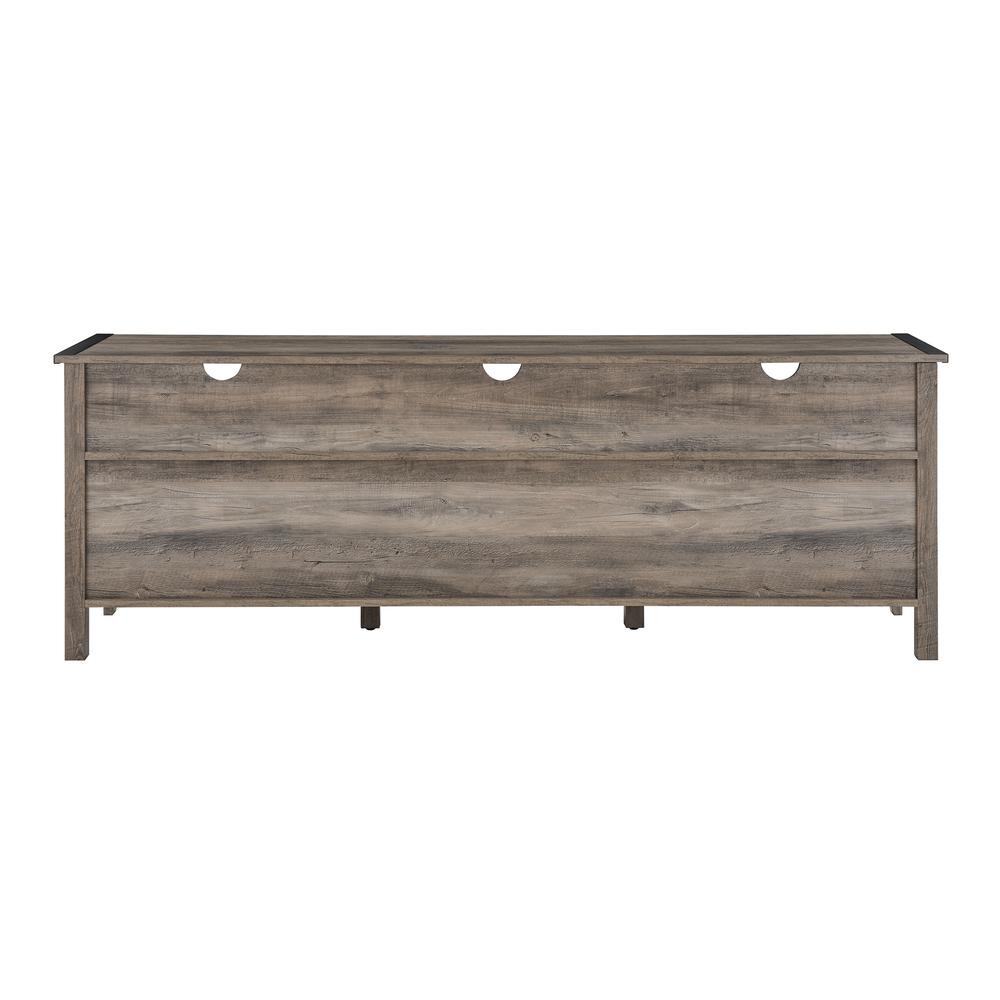 Clair 70" Industrial Farmhouse 4-Drawer TV Stand - Grey Wash. Picture 4