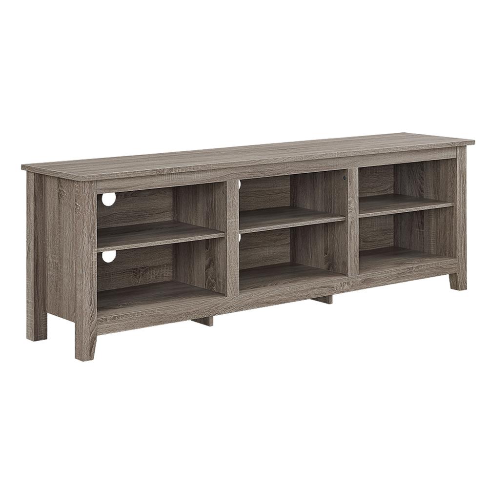 70" Essentials TV Stand - Driftwood. Picture 1