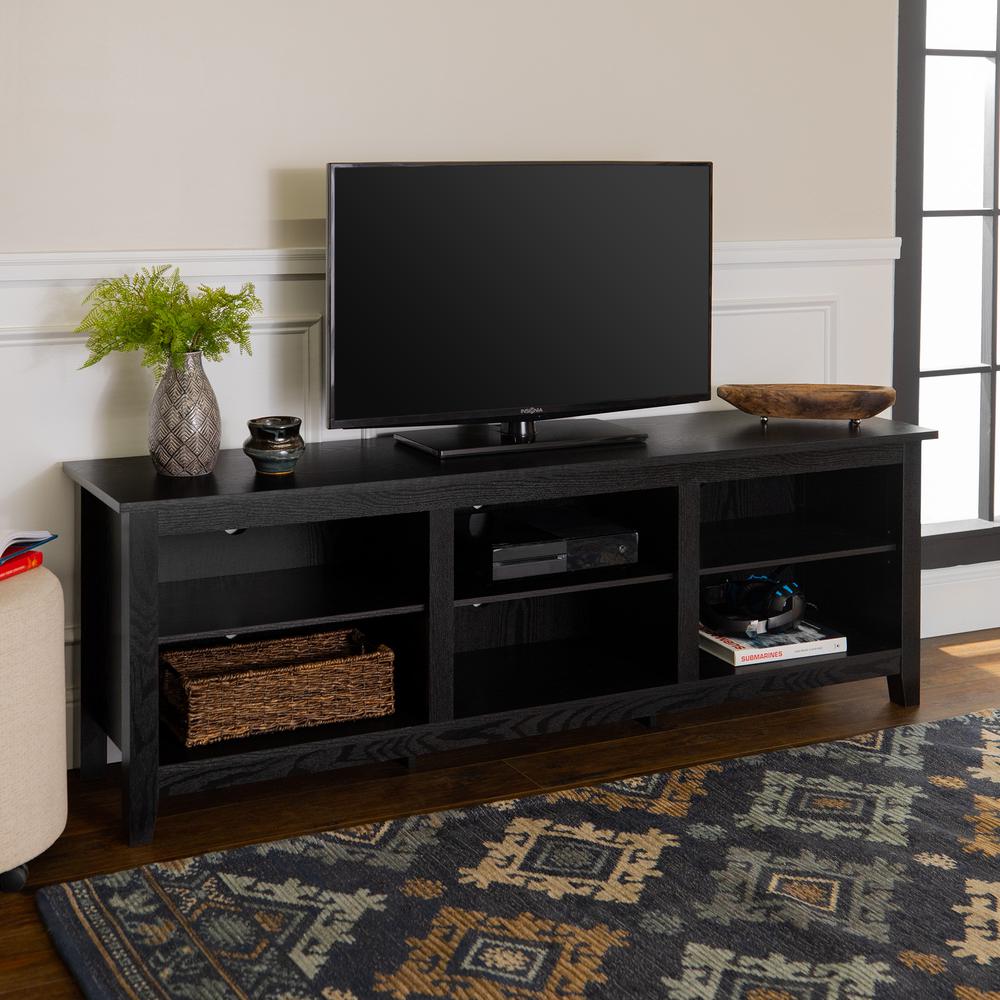 70" TV Stand - Black. Picture 2