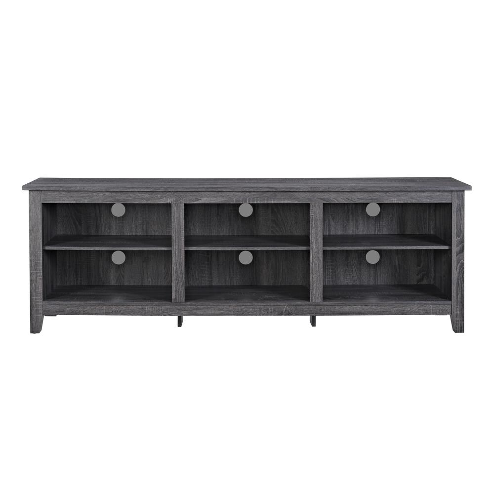 70" Wood Media TV Stand Storage Console - Charcoal. The main picture.