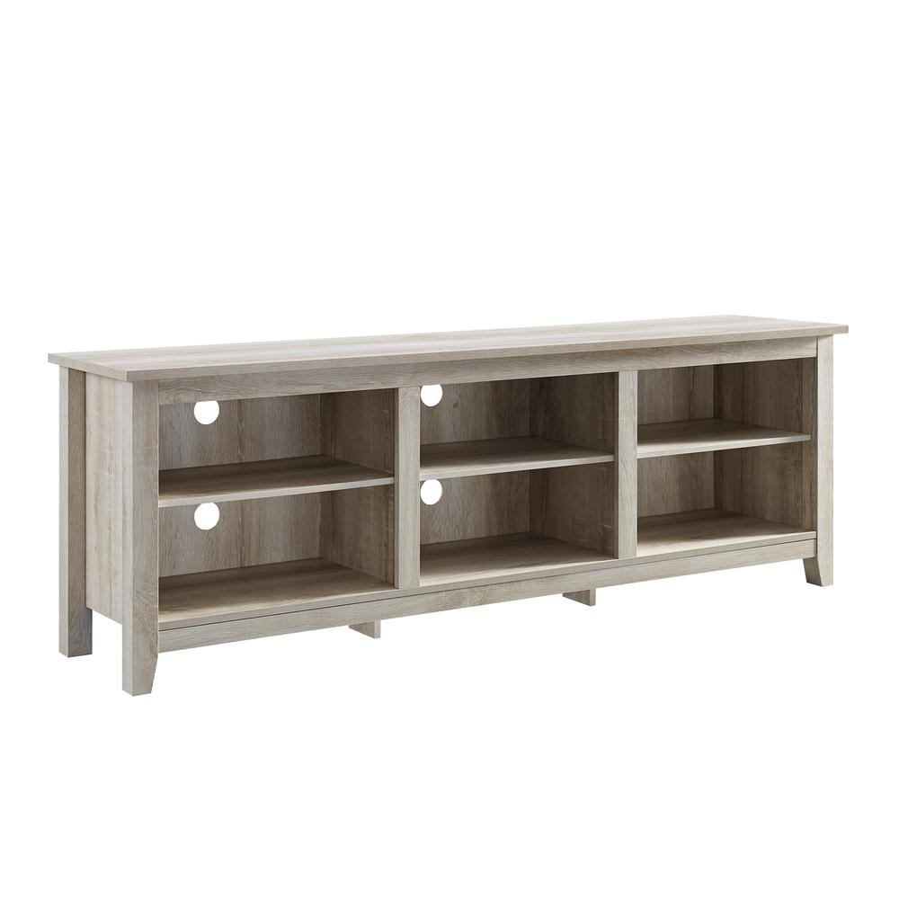 70" Wood Media TV Stand Storage Console - White Oak. The main picture.