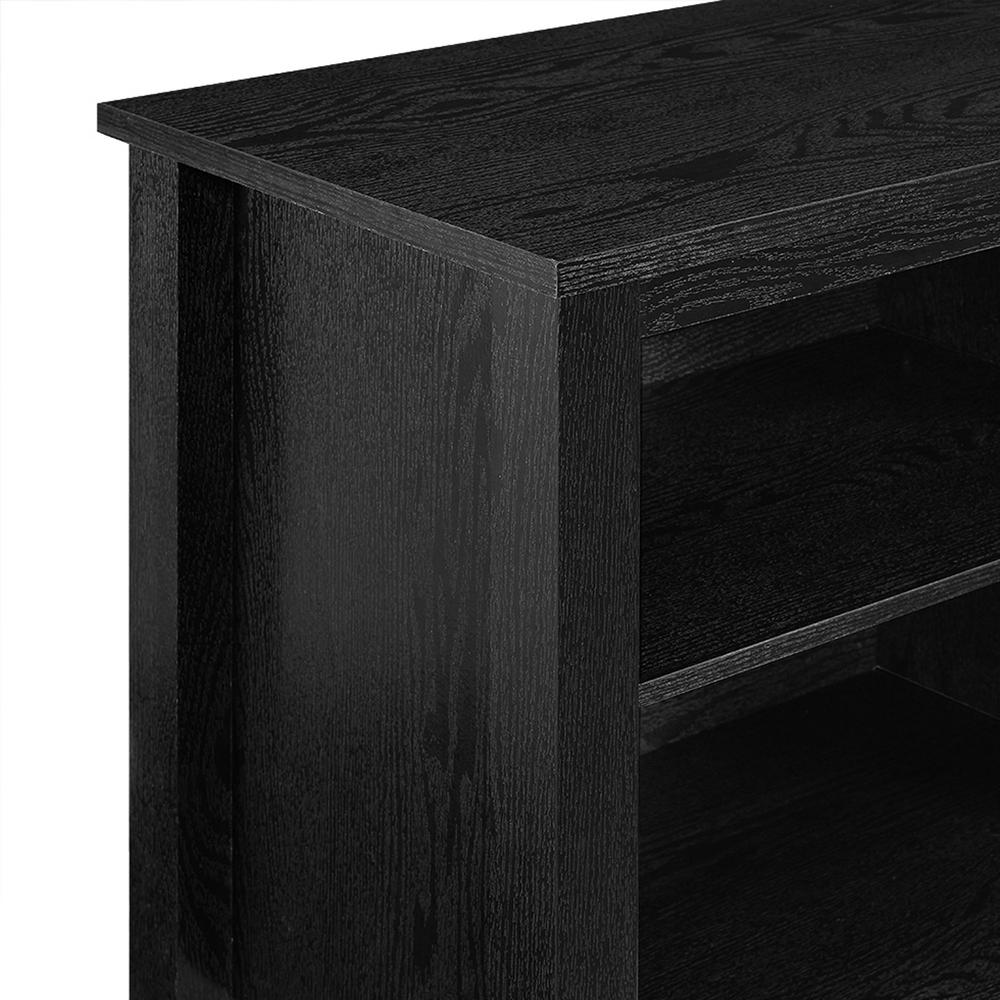70" Black Wood Fireplace TV Stand. Picture 4