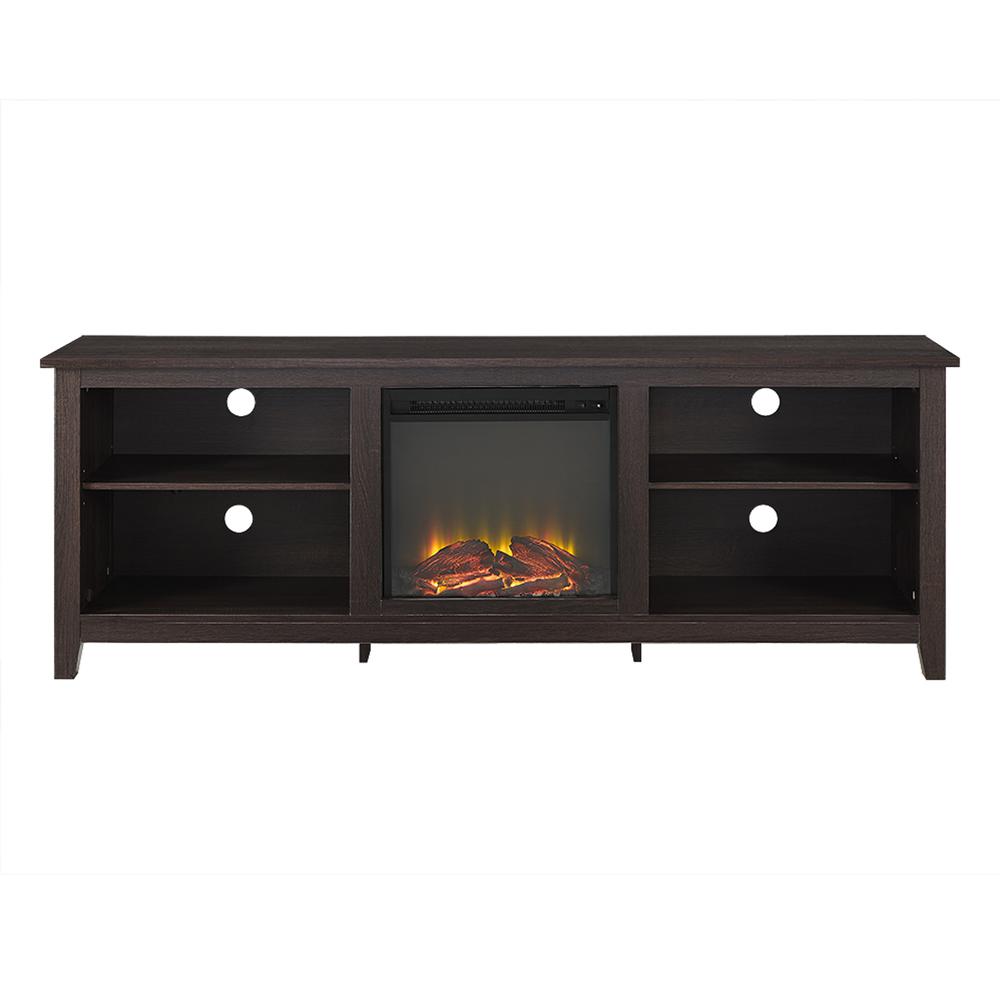 70" Fireplace TV Stand - Espresso. Picture 3