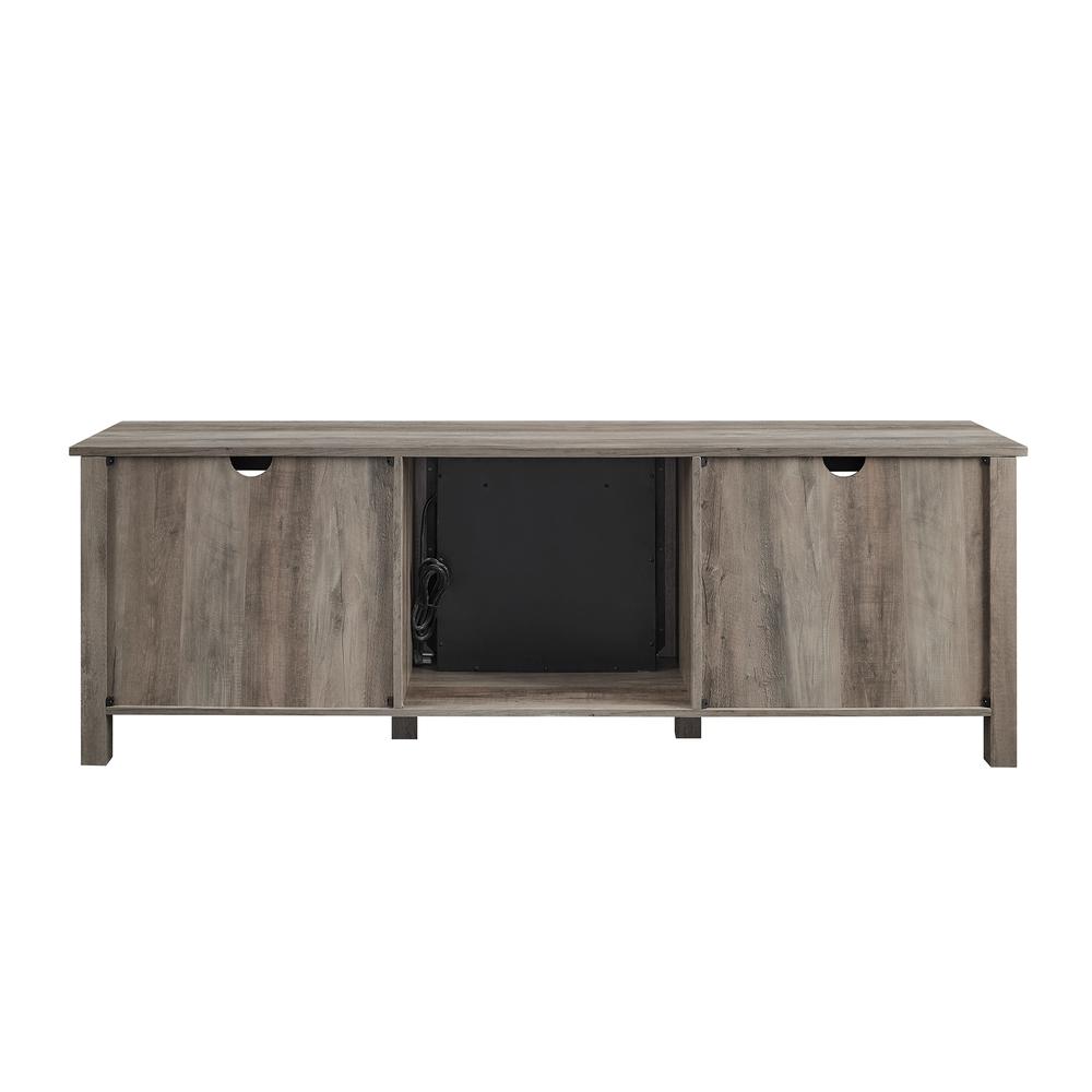 Farmhouse Fireplace TV Stand - Grey Wash, Belen Kox. Picture 4