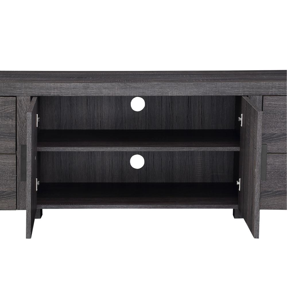 70" Charcoal Grey Wood TV Stand Console. Picture 4