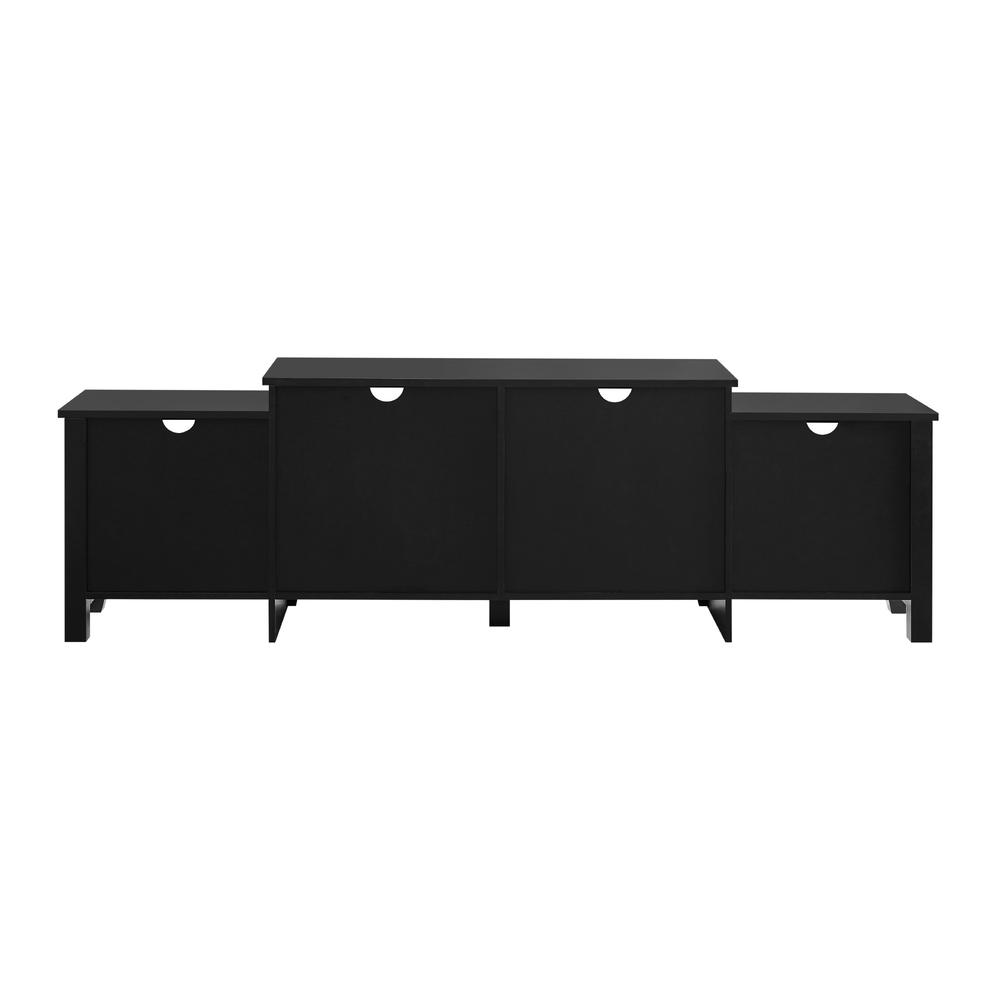 80" Simple Tiered Top TV Stand - Solid Black. Picture 5