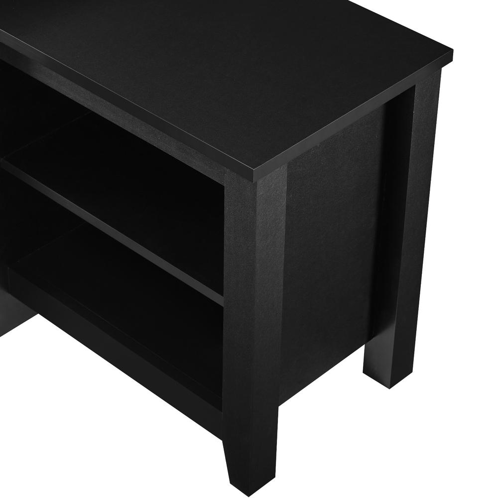 80" Simple Tiered Top TV Stand - Solid Black. Picture 7