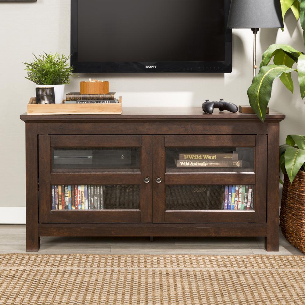 44" Brown Wood TV Stand Console. Picture 2