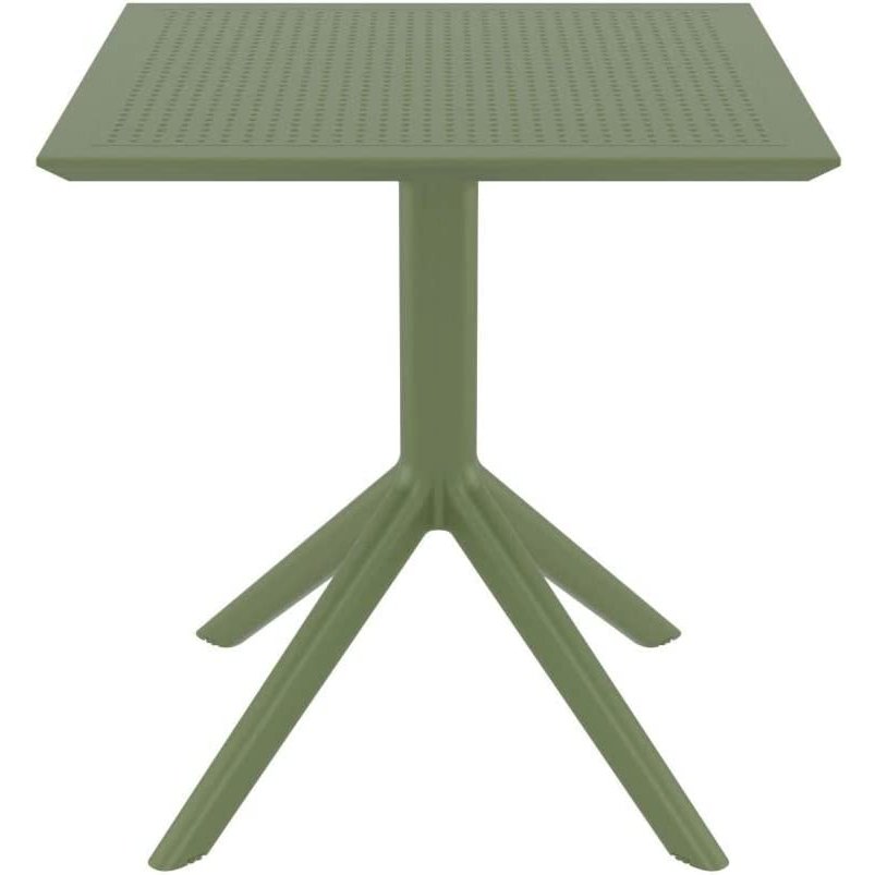 Sky Square Table 27 inch Olive Green. Picture 3