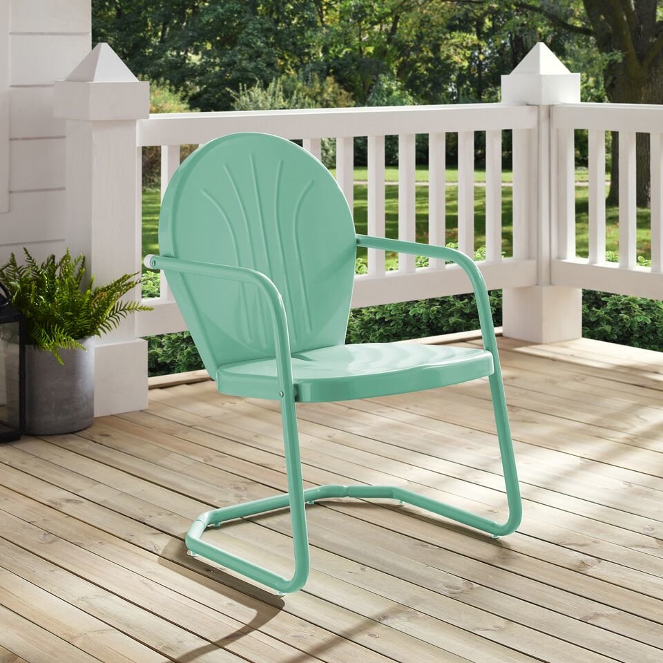 Griffith Outdoor Metal Armchair Aqua Gloss. Picture 13