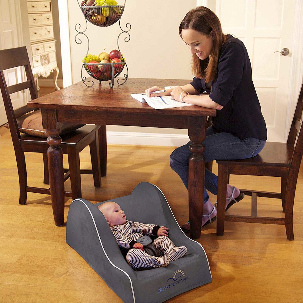 Dexbaby Day Dreamer Portable Baby Lounger Seat For Infant, Grey