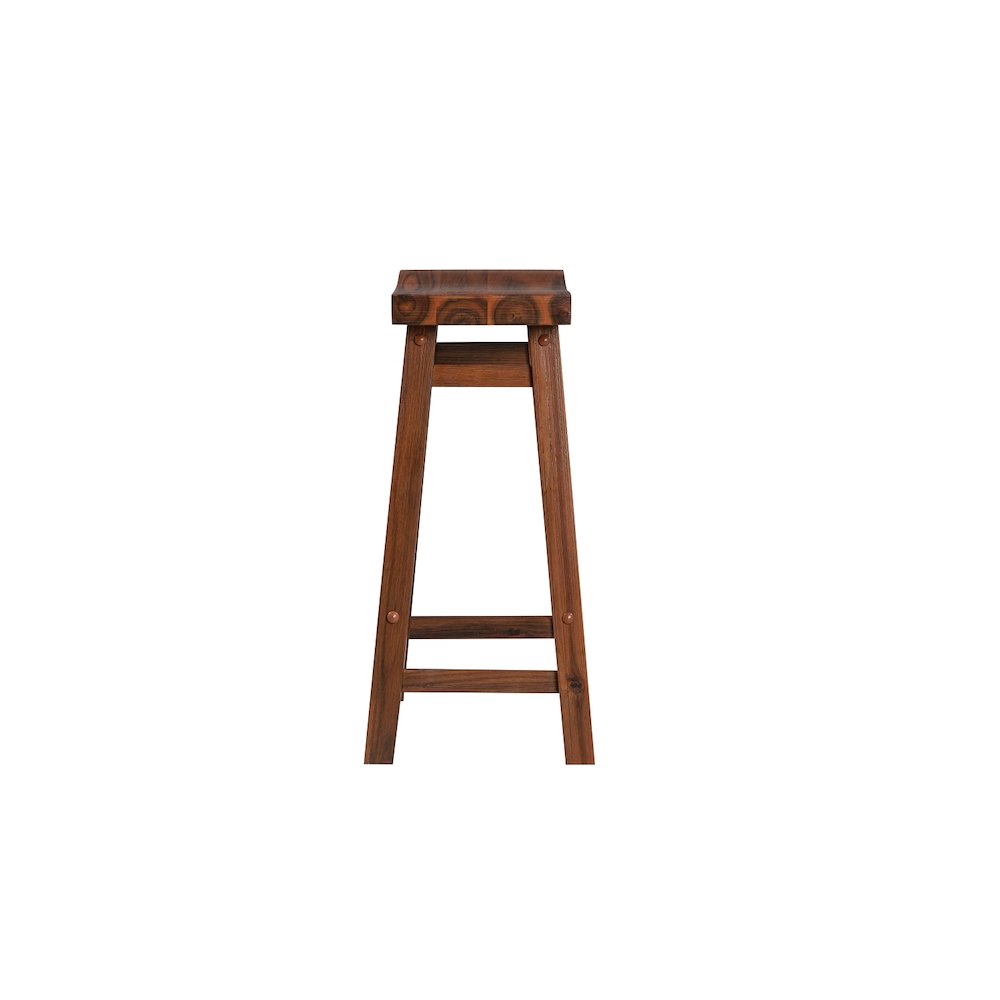 Sonoma Backless Saddle Counter Stools - Chestnut Wire-Brush - Set of 2. Picture 5