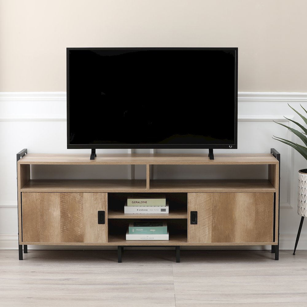 Light Oak Finish TV Stand for TVs Up To 60-Inch. Picture 2