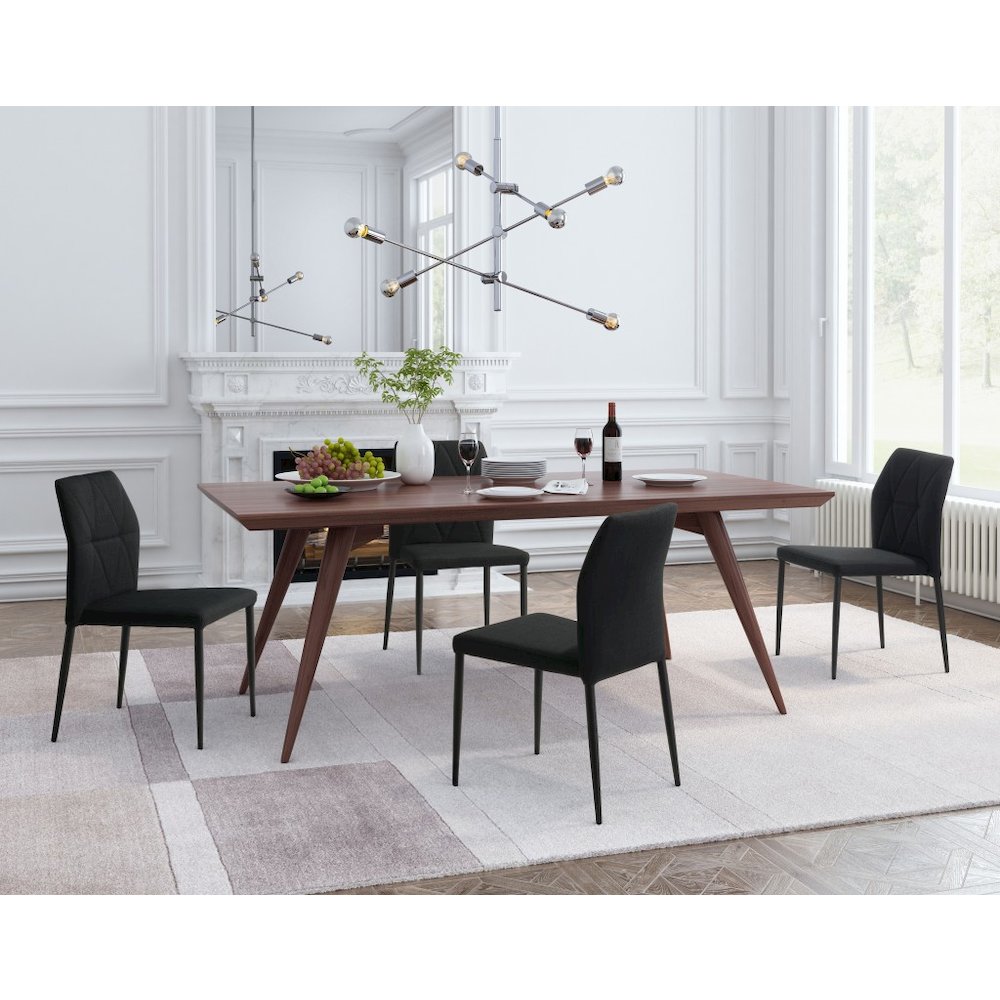 Revolution Dining Chair (Set of 4) Black Black. Picture 4