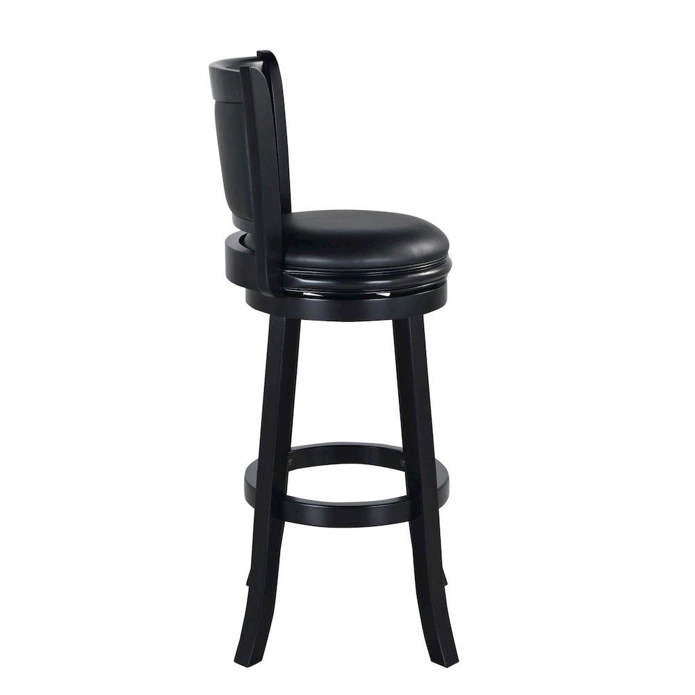 Augusta Swivel Extra Tall Bar Stool - Black. Picture 3