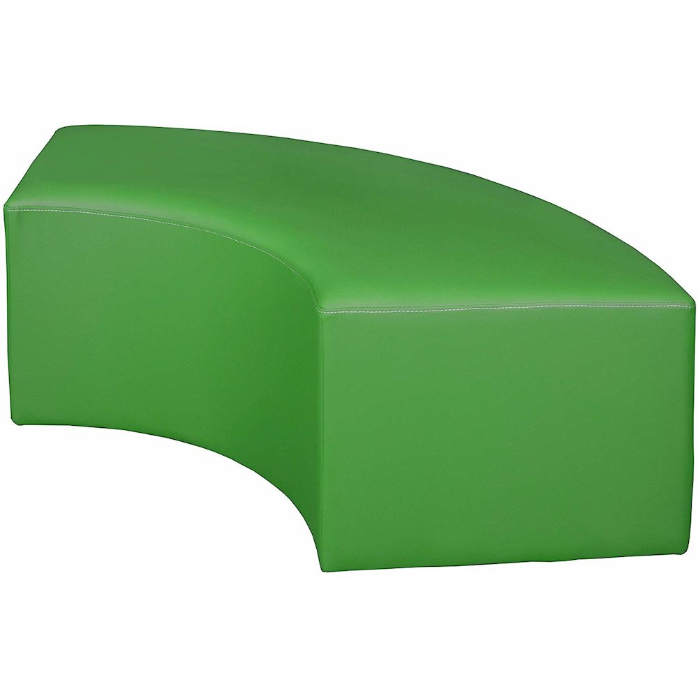 Aurora Curved Ottoman- Envy Green. Picture 1