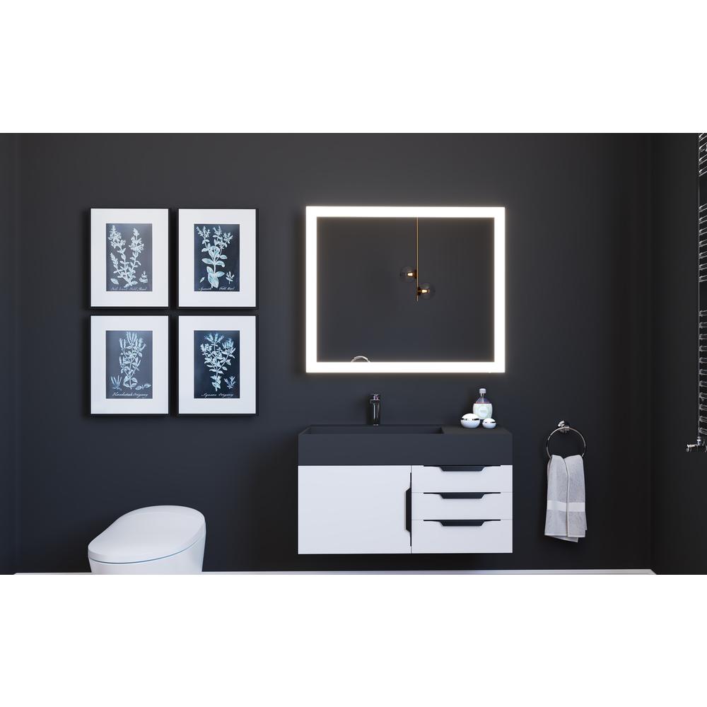 Angelina 36 in. W x 30 in. H Rectangular  Wall-Mount Bathroom Vanity Mirror. Picture 4