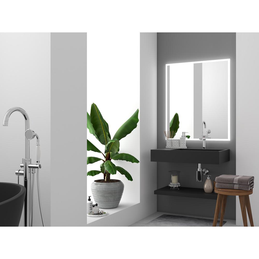 Right Basin Wall-Mounted  Single Bathroom Sink  in Black. Picture 7