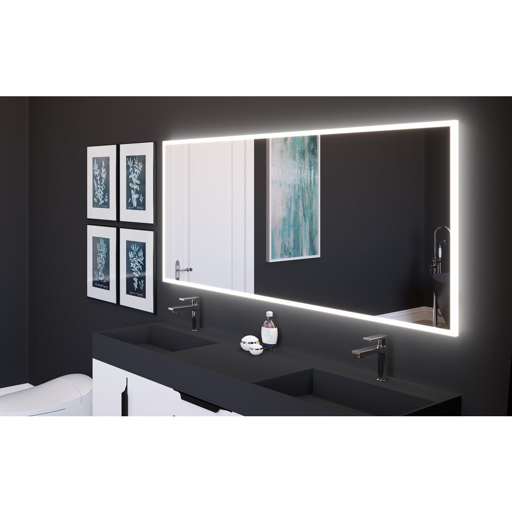 Lisa 72 in. W x 30 in. H Rectangular Wall-Mount Bathroom Vanity Mirror. Picture 5