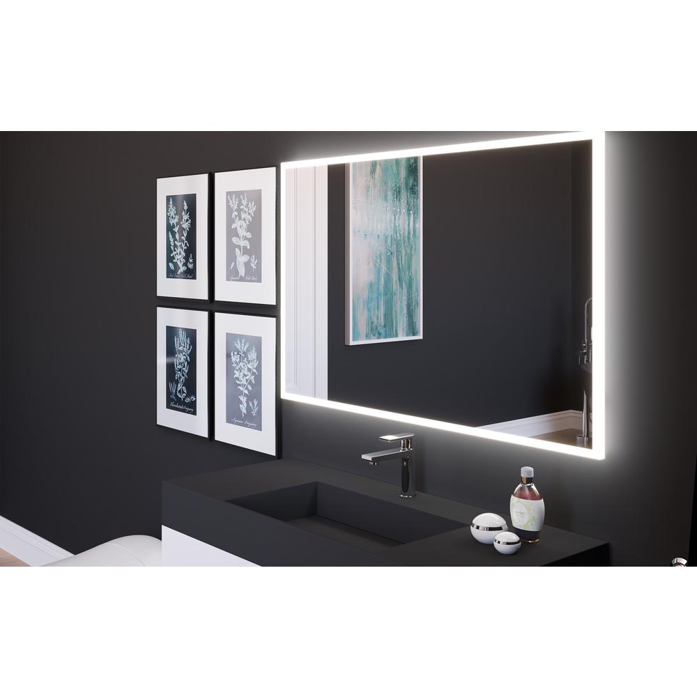 Lisa 48 in. W x 30 in. H Rectangular  Wall-Mount Bathroom Vanity Mirror. Picture 6