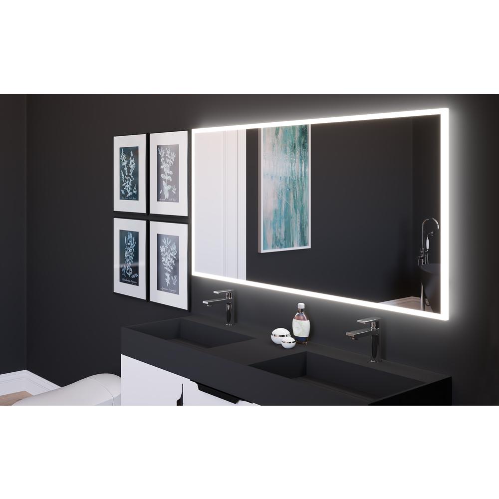 Lisa 60 in. W x 30 in. H Rectangular  Wall-Mount Bathroom Vanity Mirror. Picture 6