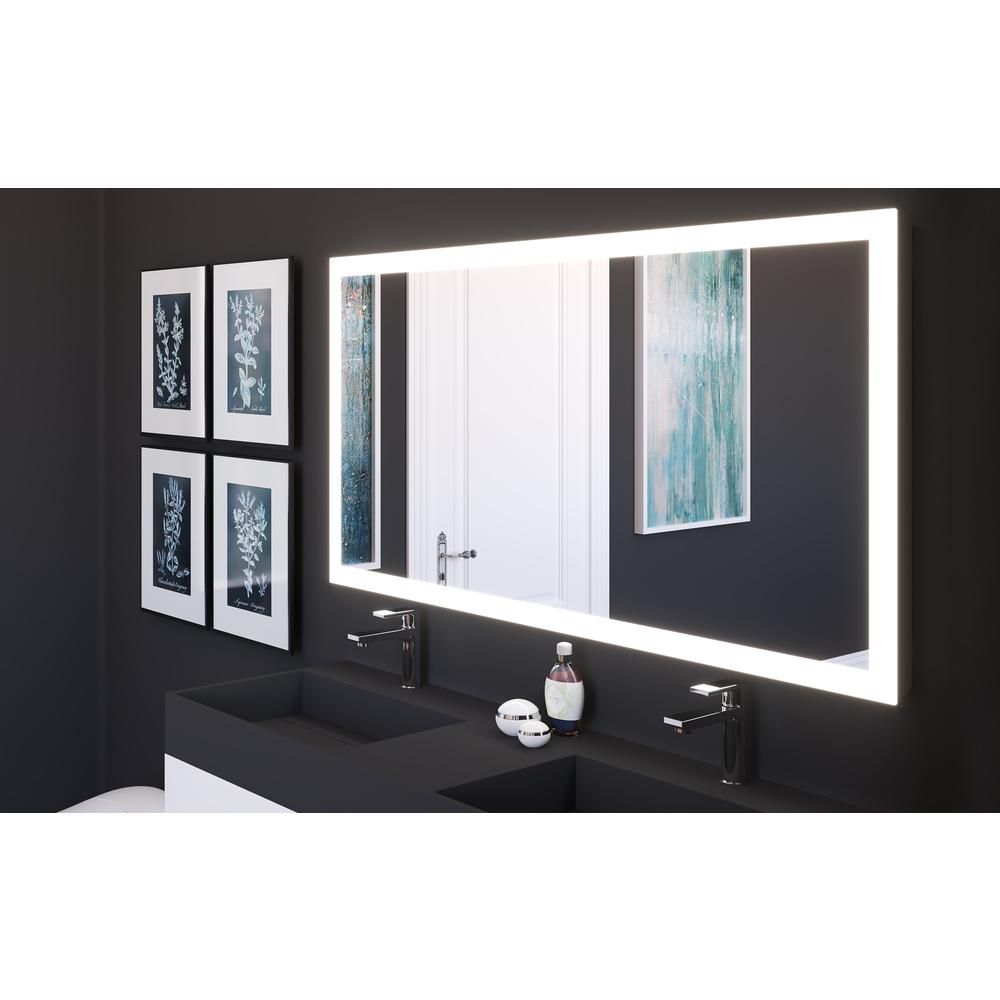 Angelina 60 in. W x 30 in. H Rectangular  Wall-Mount Bathroom Vanity Mirror. Picture 6