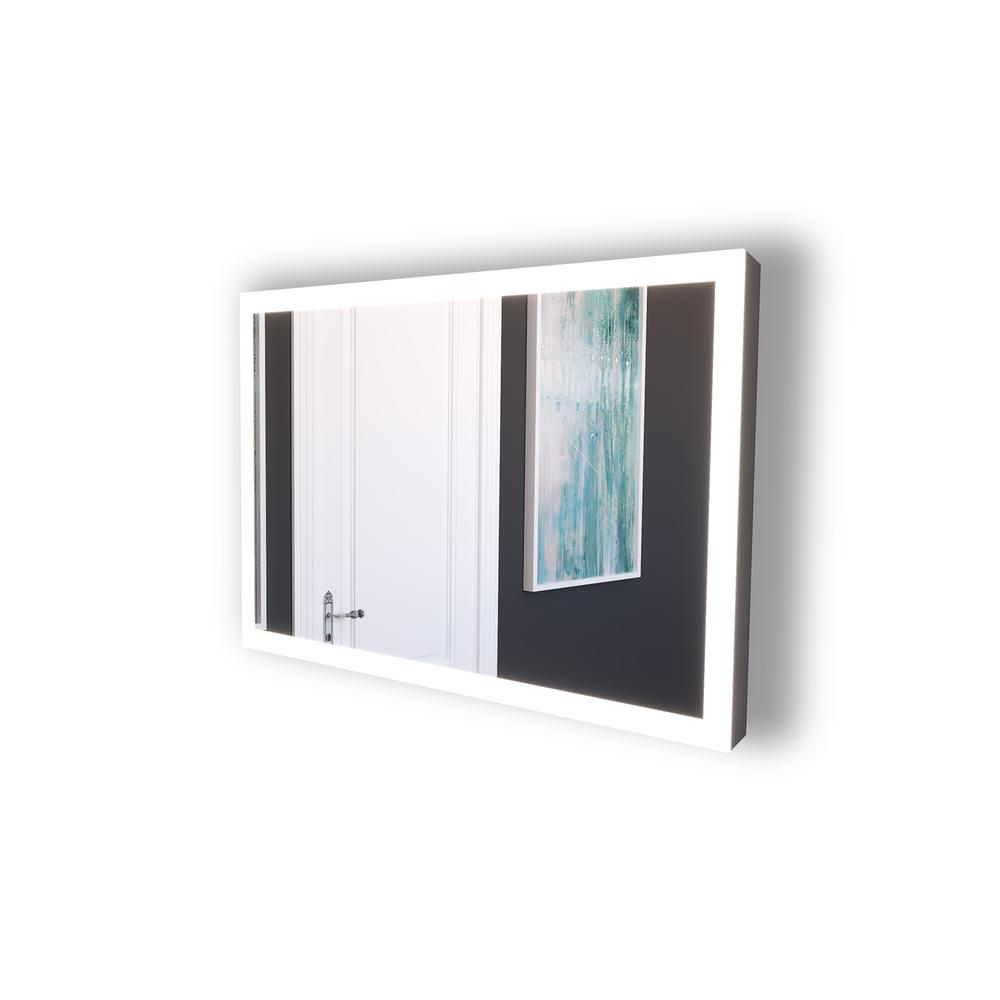 Angelina 48 in. W x 30 in. H Rectangular Light Wall-Mount Bathroom Vanity Mirror. Picture 3