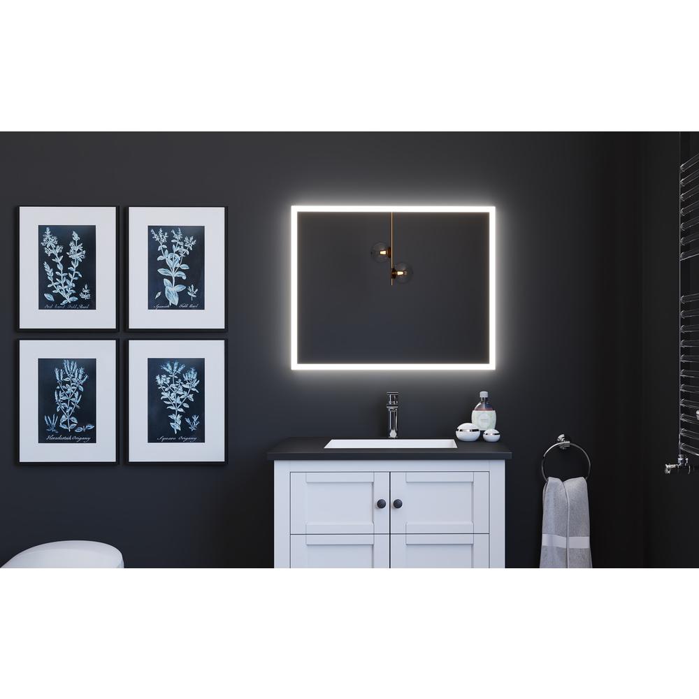 Lisa 24 in. W x 30 in. H Rectangular Wall-Mount Bathroom Vanity Mirror. Picture 4