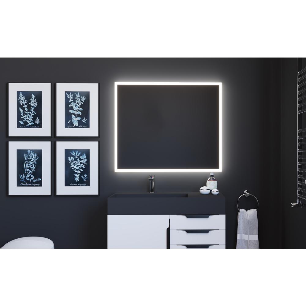 Lisa 36 in. W x 30 in. H Rectangular Wall-Mount Bathroom Vanity Mirror. Picture 4