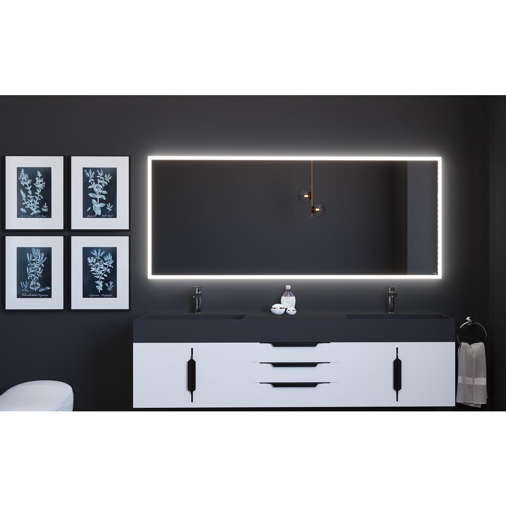 Lisa 72 in. W x 30 in. H Rectangular Wall-Mount Bathroom Vanity Mirror. Picture 4