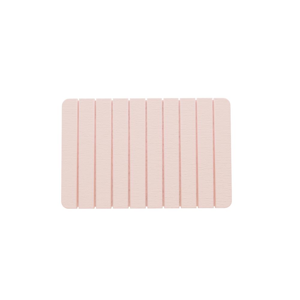 Diatomite Quick-Dry Stone Medium 24" x 15" Bath Mat in Salmon Pink. Picture 2