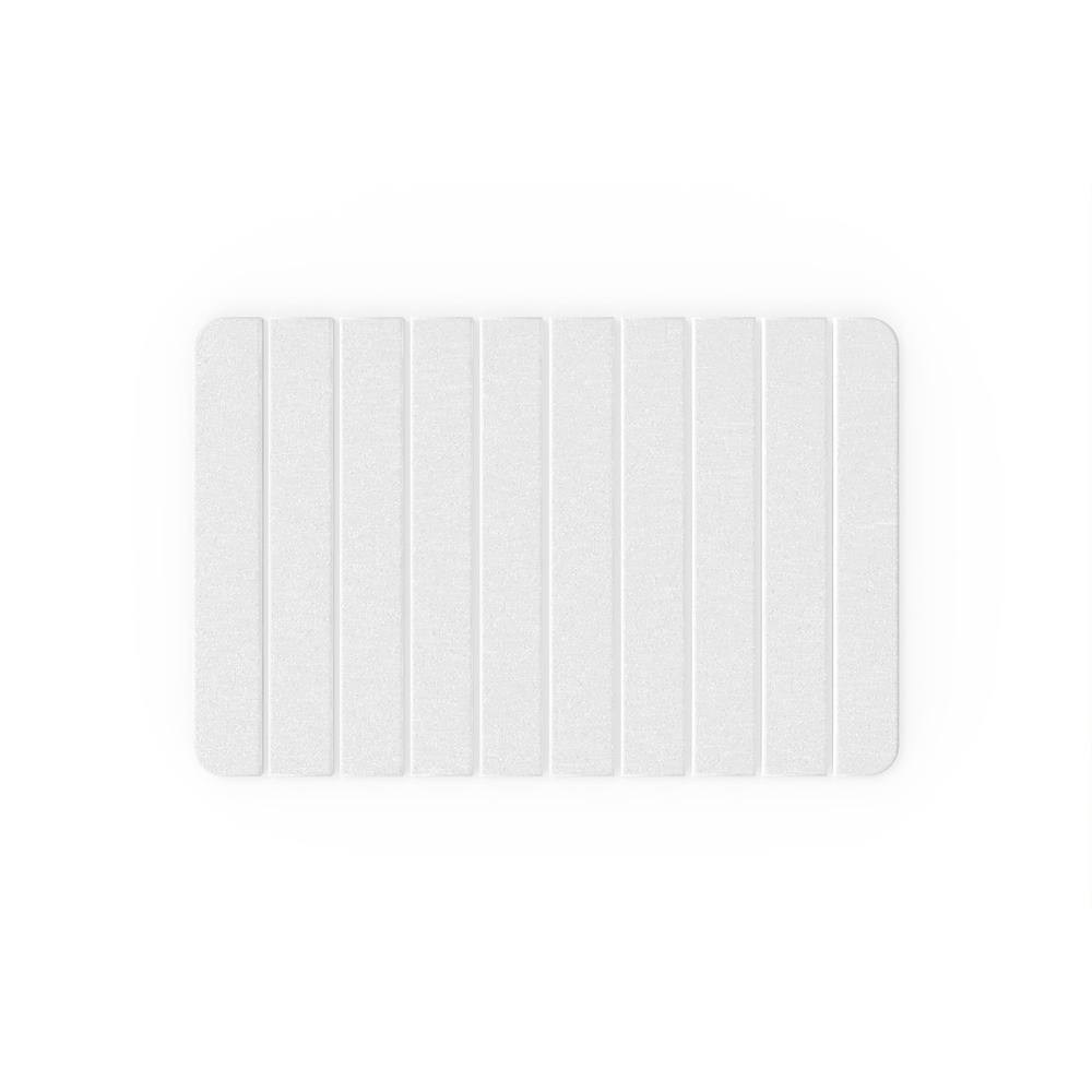 Diatomite Quick-Dry Stone Medium 24" x 15" Kitchen Floor Mat in White. Picture 1