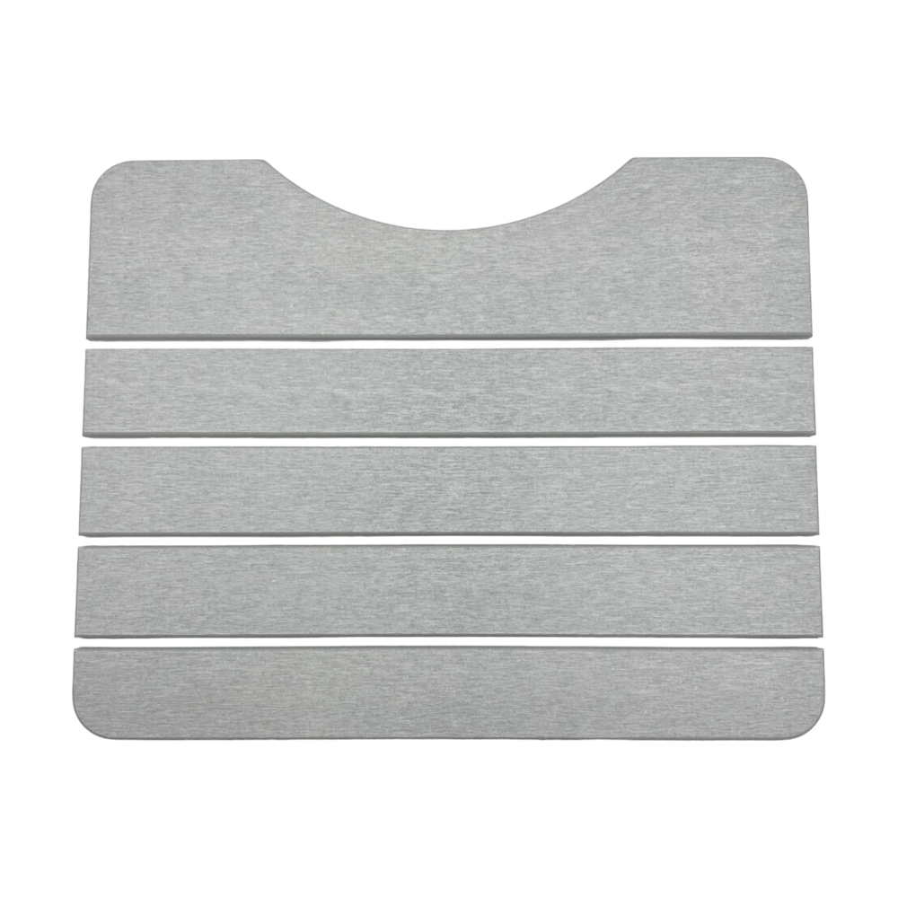 Modern Diatomite Stone Toilet Contour Mat in Gray. Picture 2