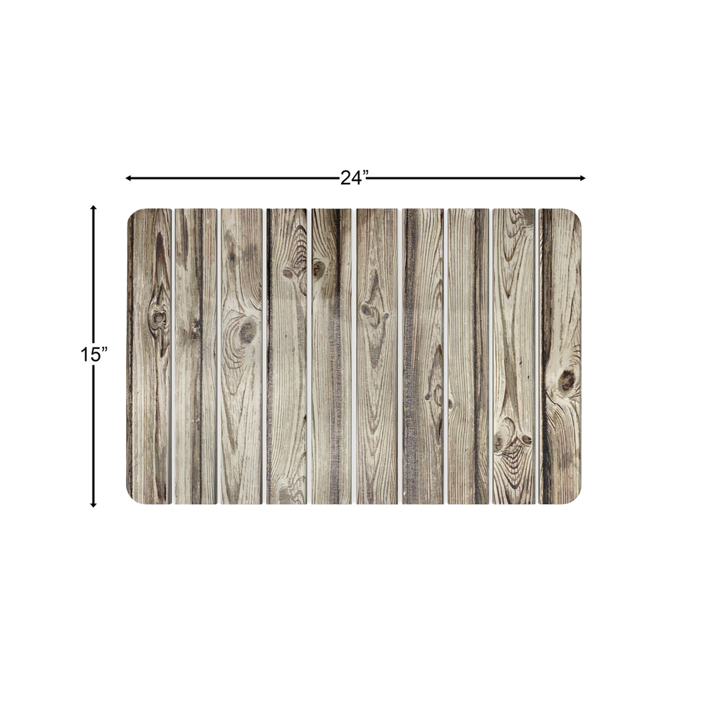 Diatomite Quick-Dry Stone Medium 24" x 15" Kitchen Floor Mat in Wood Color. Picture 2